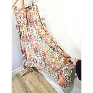 Buddha Pants Lge Boho Harem Hippie Paisley Thai Print Colorful Long Yoga Cotton